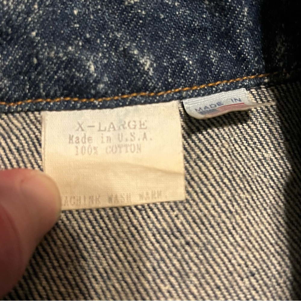 Vintage Grand Casino Hinckley ACID WASH DENIM JACKET XL Made in USA Jean jacket - Picture 9 of 10